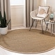 preview thumbnail 77 of 144, SAFAVIEH Natural Fiber Oceana Herringbone Seagrass Rug 4' x 4' Round - Natural/Beige