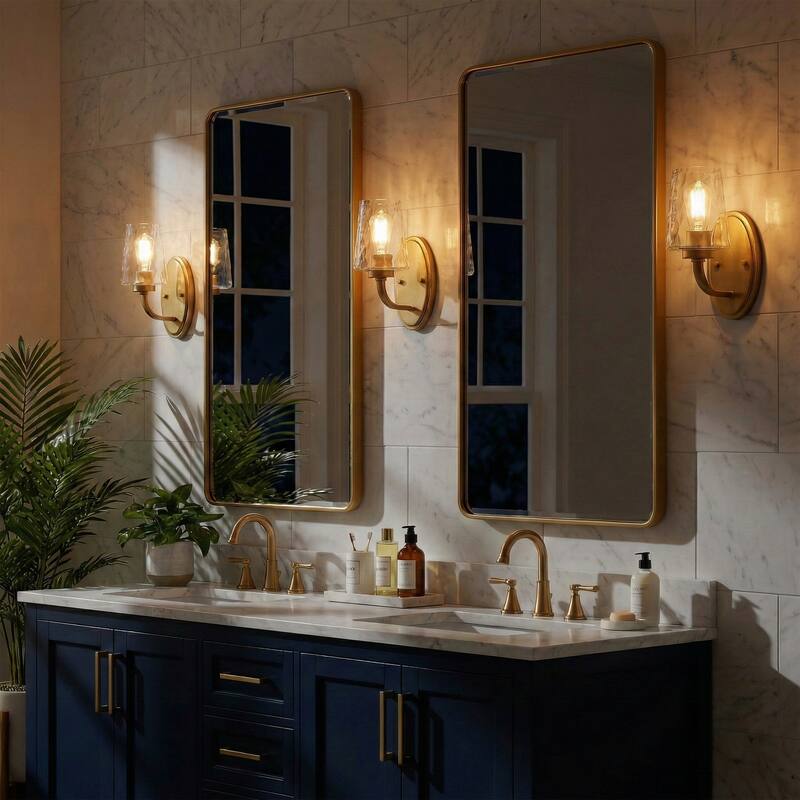 Acroma Modern Bathroom Vanity Light Art Glass Wall Sconce