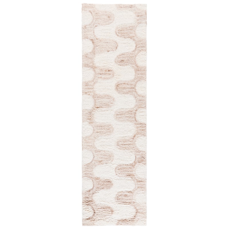 SAFAVIEH Handmade Vermont Genovica Wool Rug - 2'3" x 8' Runner - Ivory/Beige