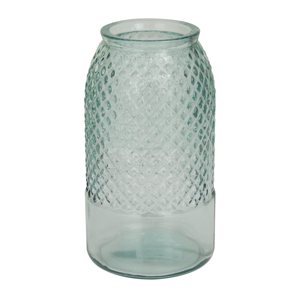 Recycled Glass Spanish Decorative Vase - Blue - Roche River Decor
