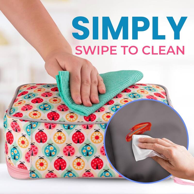 Zulay Kitchen Kids Insulated Lunch Bag with Spacious Compartment and Built-In Handle