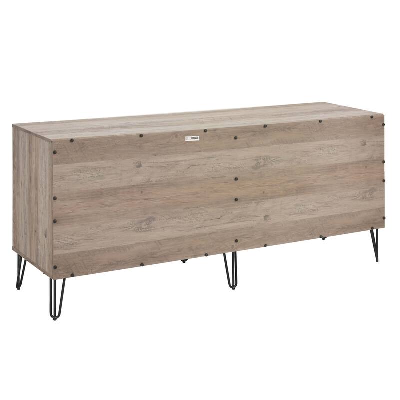 Manhattan Comfort Dumbo Modern 6-Drawer Double Low Dresser.