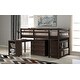 preview thumbnail 16 of 48, Twin Size Loft Bed With Cabinet,Shelves And Rolling Portable Desk