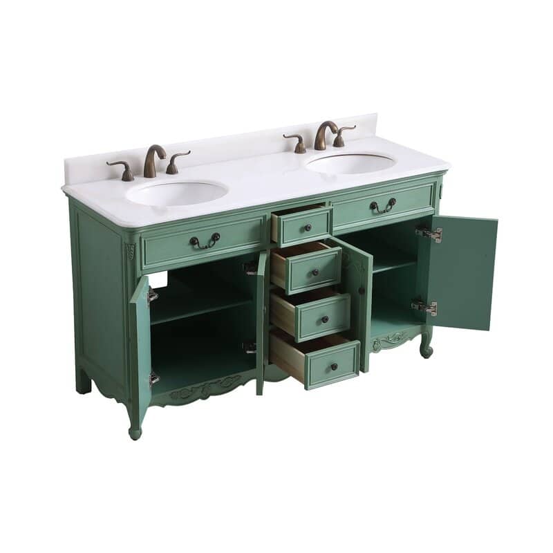 60" Double Bathroom Vanity Sink