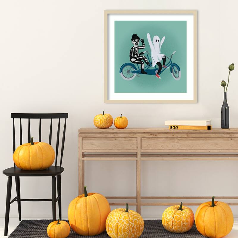 Hometown Halloween IX by Softshell Studio Wood Framed Wall Art Print