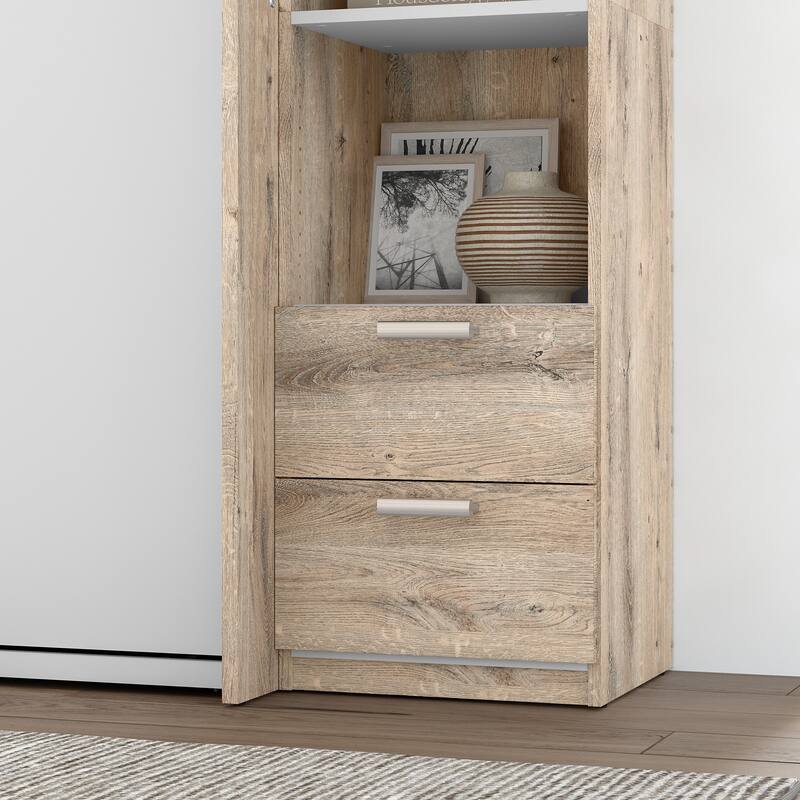Cielo 2 Drawer Set for 20W Closet Organizer by Bestar - Rustic Brown
