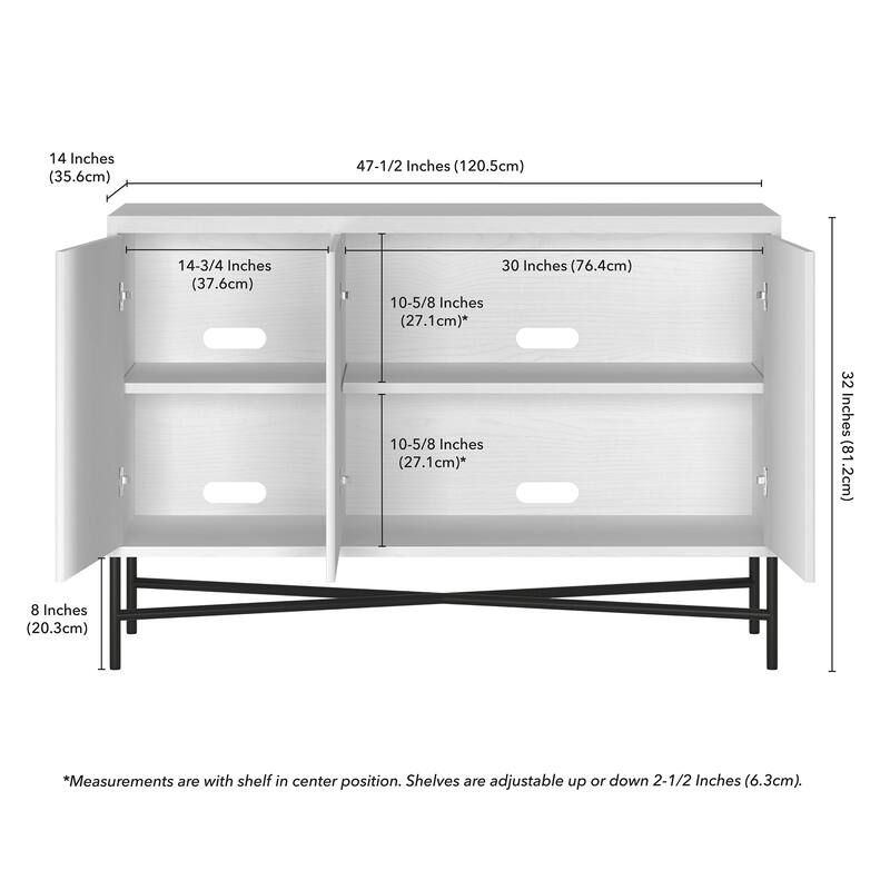 Brighton 48" Wide Rectangular Buffet Table - 47.5" Wide