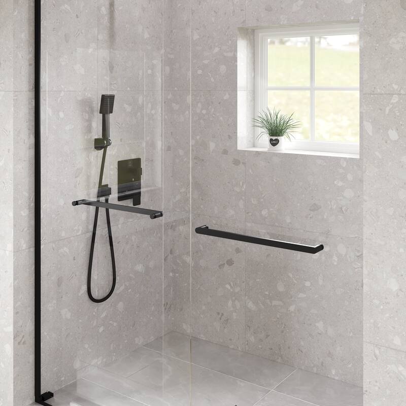 Eviva Luxor Sliding Frameless Shower Door with Tempered Glass