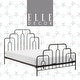 preview thumbnail 12 of 24, Elle Decor Astrid Modern Bed With Metal Headboard and Footboard, Requires No Box Spring Queen