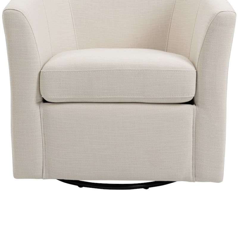 Modern Upholstered Swivel Barrel Chair Living Room Accent Chair