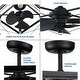 preview thumbnail 6 of 6, Briarwood Collection 22-Inch 3-Blade Matte Black AC Motor Farmhouse Ceiling Fan - 22 in x 22 in x 17 in