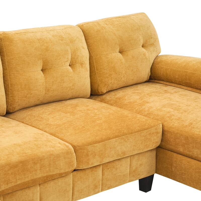 103.5" Chenille U-Shaped Sectional Sofa with Dual Chaise Lounges and Storage Pockets