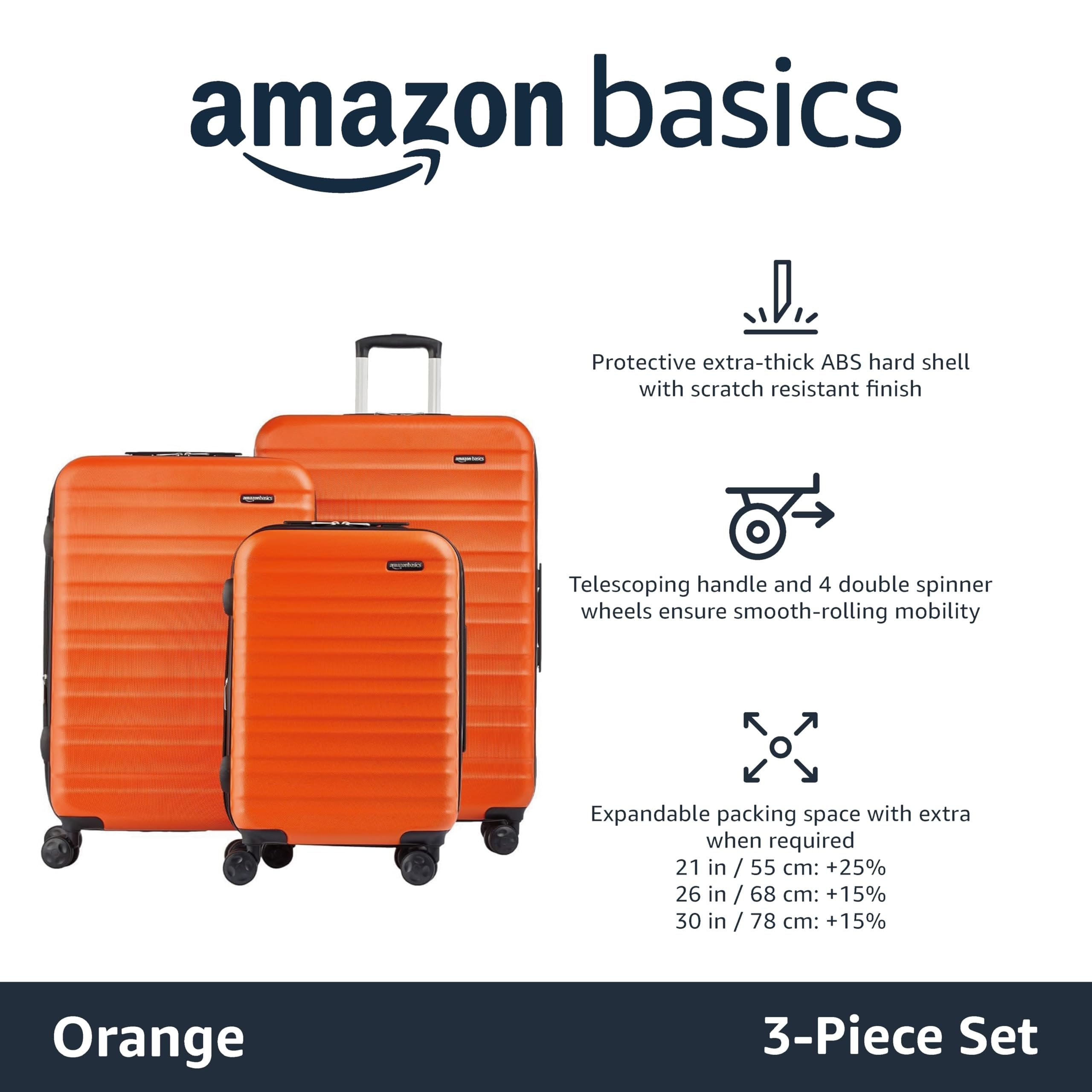 Amazon Basics 30 Inch Spinner Suitcase 62 Inch Luggage Amazon Sales - Main Image