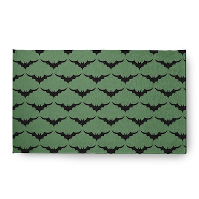 Bat Colony Halloween Chenille Rug, 18" x 30"