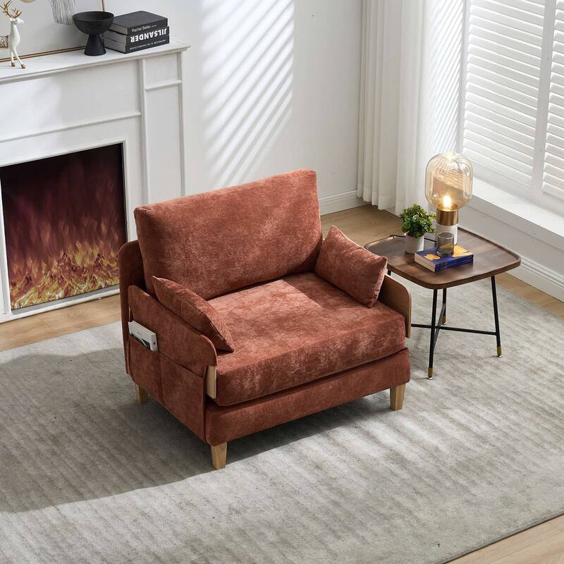 Convertible sofa bed, 3-in-1 convertible with 3 pillows