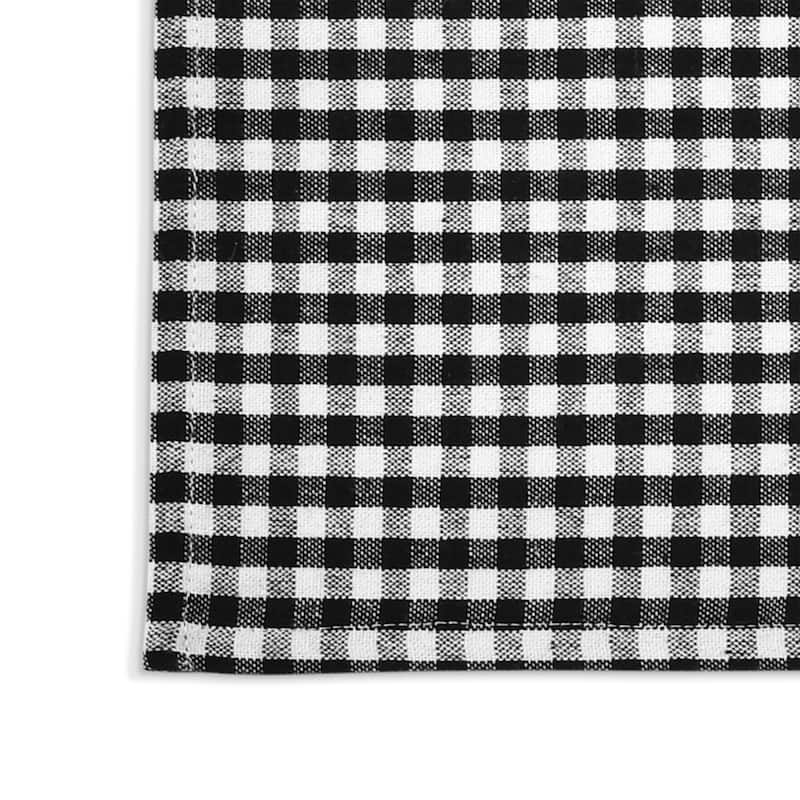 Lush Decor Gingham Check Yarn Dyed Napkin, 4-Pack - 18" x 18"