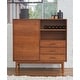 preview thumbnail 1 of 12, Rye Studio Buralda Walnut 3-drawer Storage Cabinet