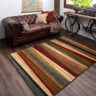 Mohawk Home Mayan Sunset Sierra Multicolor Stripe Area Rug