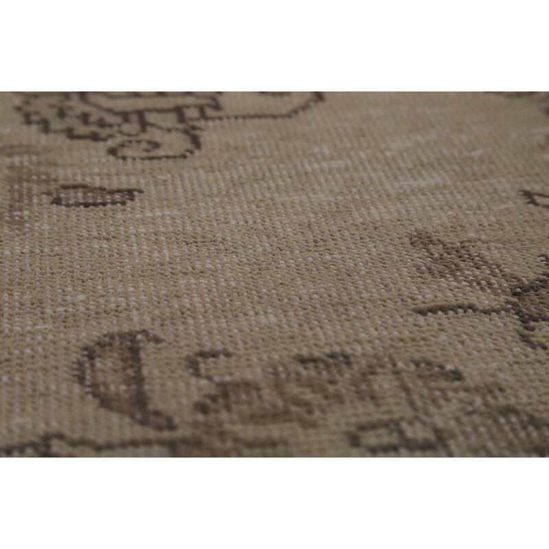 Tabriz Persian Vintage Rug Hand-Knotted Traditional Wool Carpet - 9'6" x 12'4"