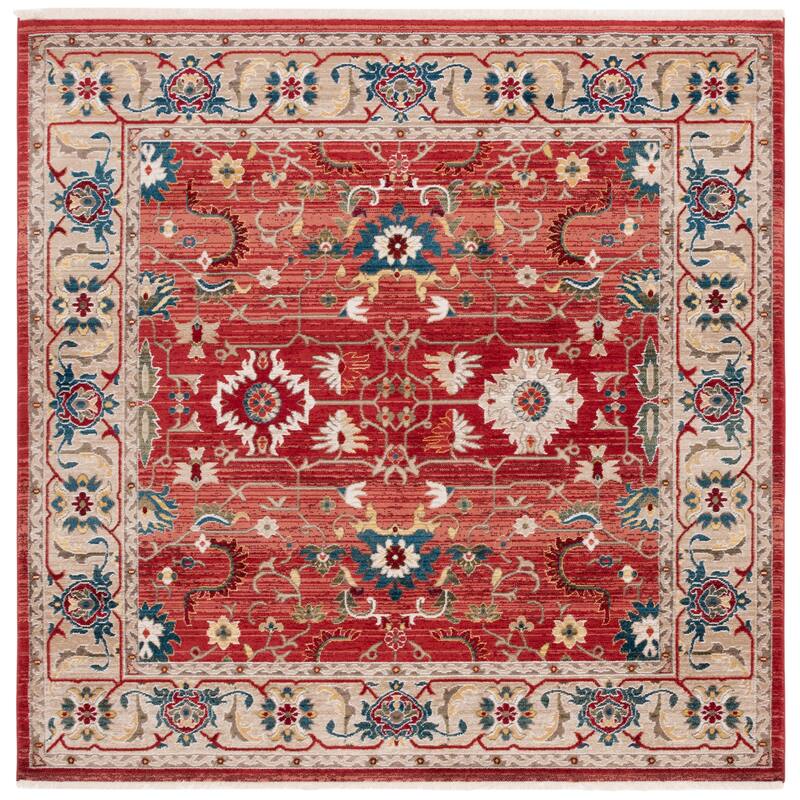 Lauren Ralph Lauren Ines Traditional Oriental Rug - 6'7" Square - Red/Beige