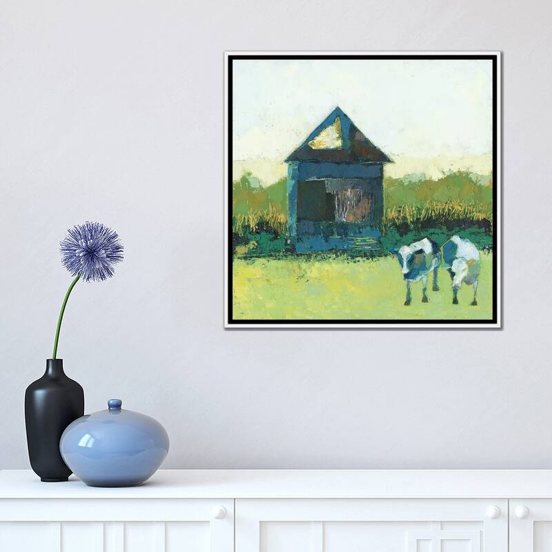 iCanvas "Crooked Cow Barn" by Sue Jachimiec Framed Canvas Print