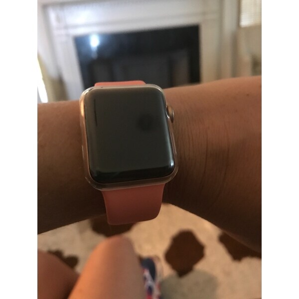 apple watch series 3 gps 38mm gold aluminum case with pink sand sport band