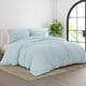 Soft Essentials Rugged Stripes Ultra Soft Oversized 3-piece Duvet Cover Set - Light Blue - Twin - Twin XL