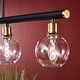 preview thumbnail 2 of 8, Shakil Matte Black Modern 4-Glass Globe Pendant Light by iNSPIRE Q Modern