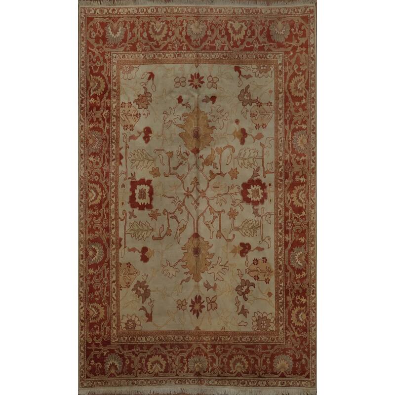 Hand Knotted Oriental 100% Wool Carpet Traditional All-Over Navy Blue & Blues Peshawar Area Rug - 9' 11'' X 8' 1''