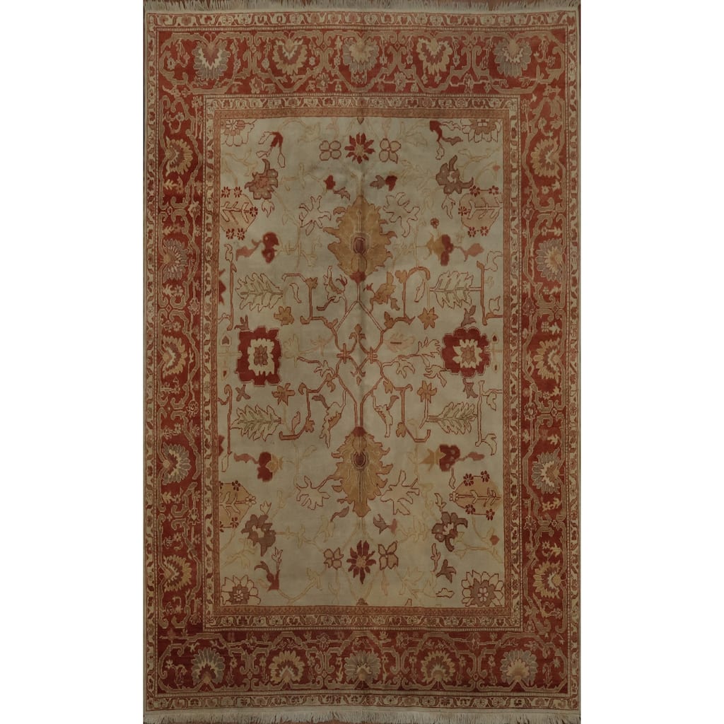 Hand Knotted Oriental 100% Wool Carpet Traditional All-Over Navy Blue & Blues Peshawar Area Rug - 9' 11'' X 8' 1''