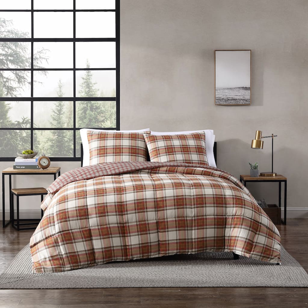 Eddie Bauer Edgewood Plaid Down Alt Reversible Comforter Set