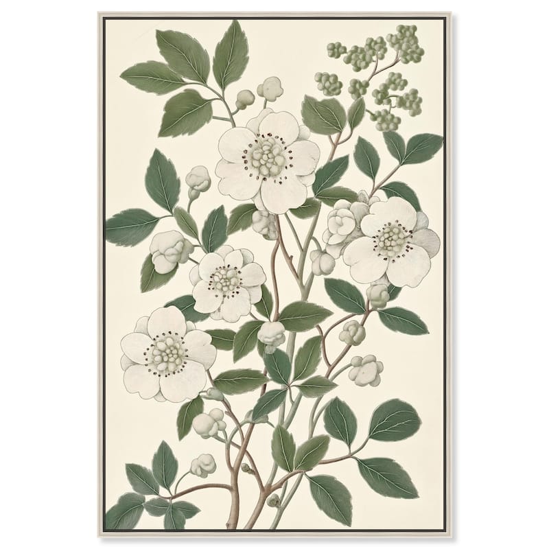 White Cherokee III Canvas by Art Remedy - 20" x 30" - Silver