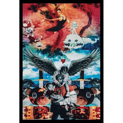 Kanye West Album Collage Framed Poster - 24 x 36 Inch