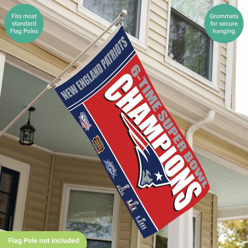 New England Patriots Single Sided Flag w/ 2 Grommets, 3'x5'