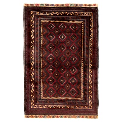 Teimani Red Rug 4'1" x 6'7" - 4'1 x 6'7