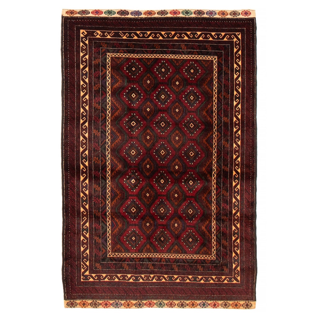 Teimani Red Rug 4'1" x 6'7" - 4'1 x 6'7