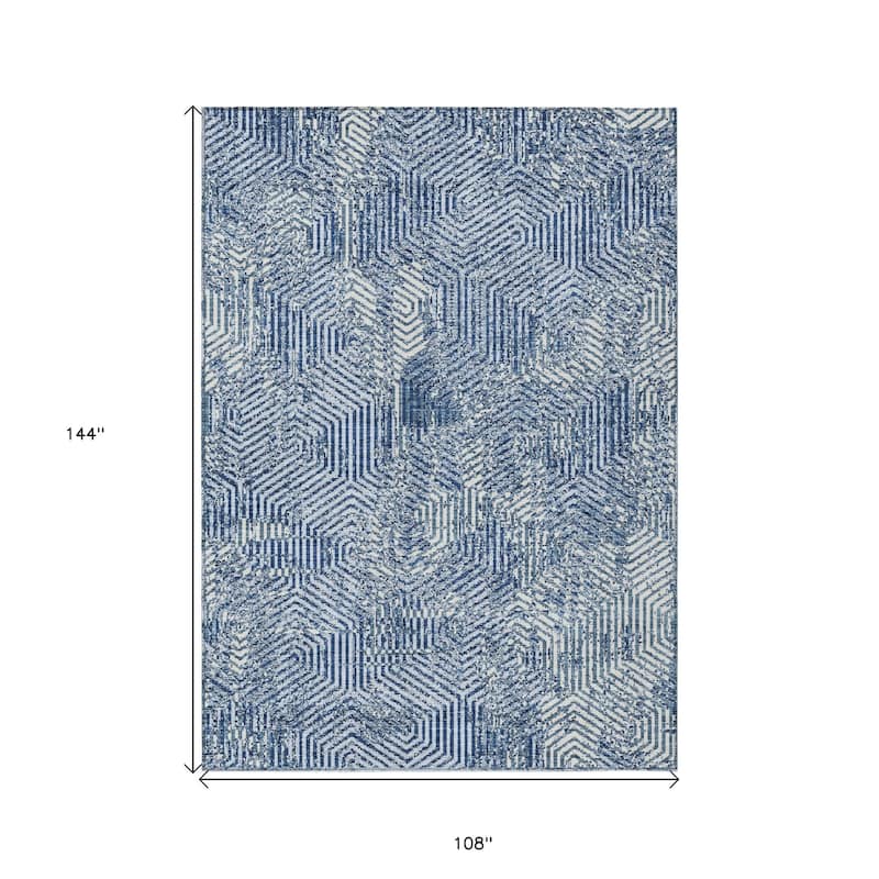 HomeRoots Geometric Transitional Rectangle Outdoor Rug