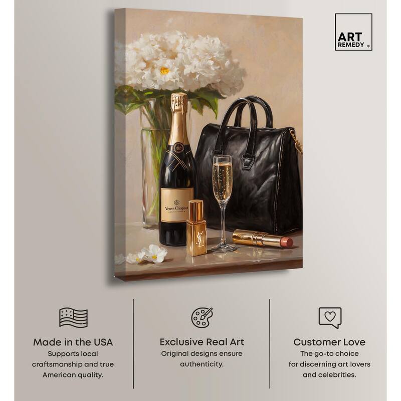 Cheers to Lovely Glam Canvas by Art Remedy, Gallery Wrapped
