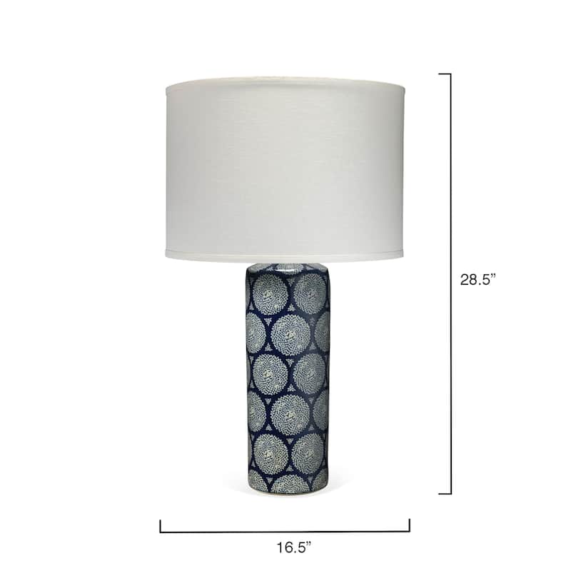 Jamie Young Neva Ceramic Table Lamp with Linen Shade