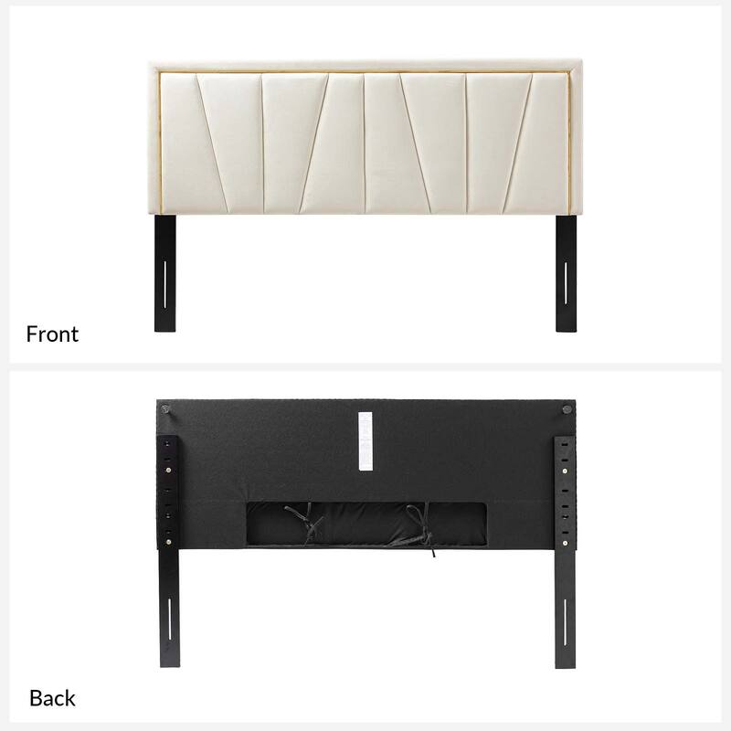 Eberhard Upholstered Tufted Contemporary Adjustable Wall-Mounted Headboard By HULALA HOME