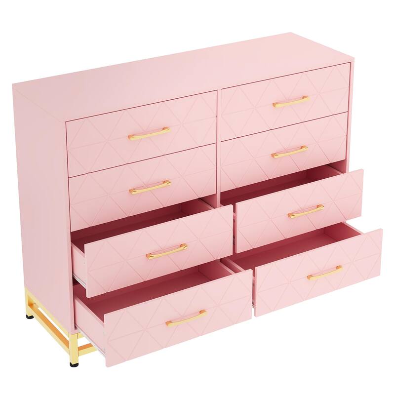 6/8 Drawer Dresser for Bedroom, Large Modern Storage Chest for Closet