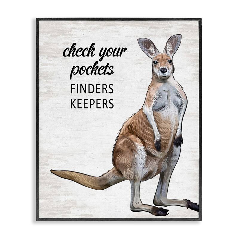 Stupell Check Pockets Laundry Rule Framed Giclee Art Design By Lettered and Lined - 24 x 30 - Black