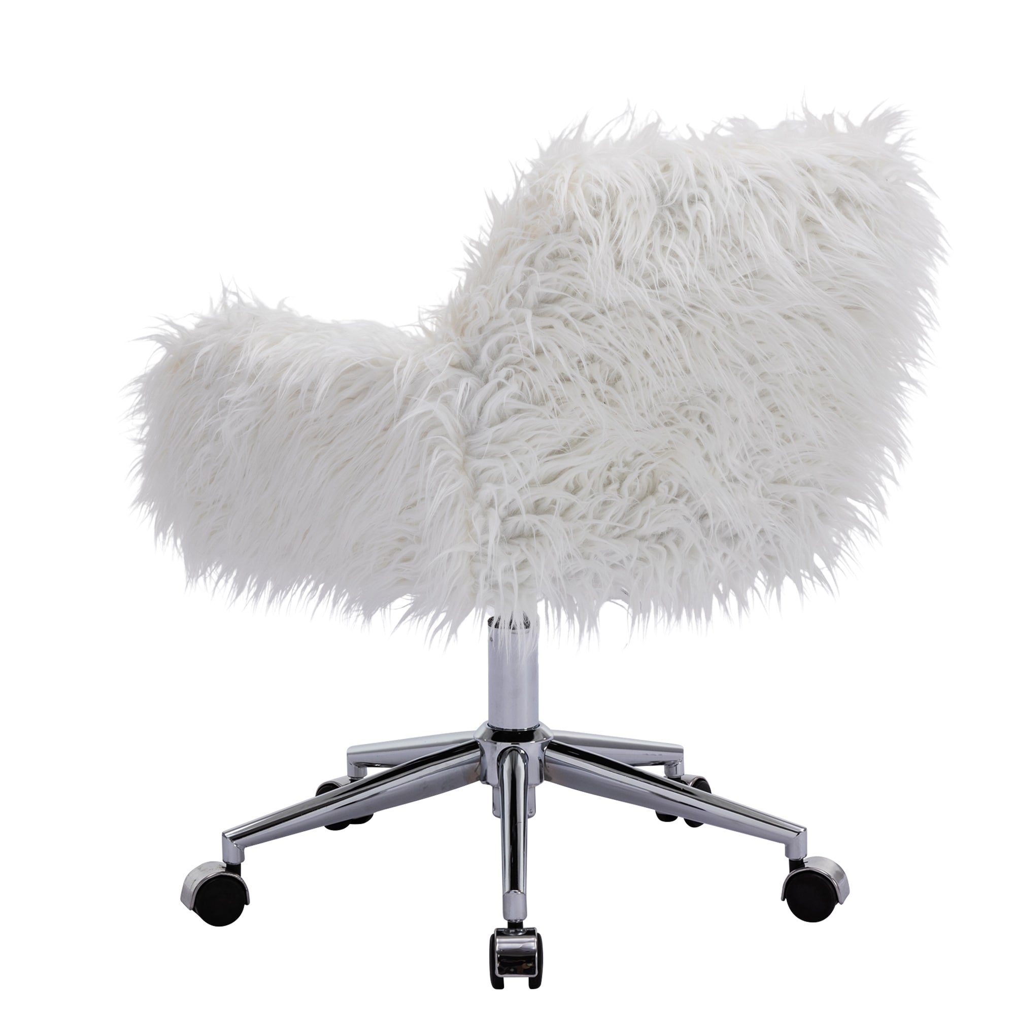 Black fluffy desk chair hot sale