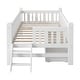 preview thumbnail 12 of 22, Low Twin Platform with 2 Drawers & Guardrails for Kids Room