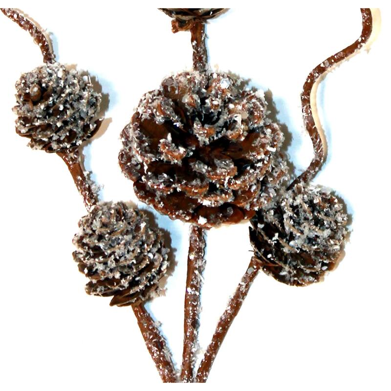 12" Pine Cone Pick, Set of 6 - 12