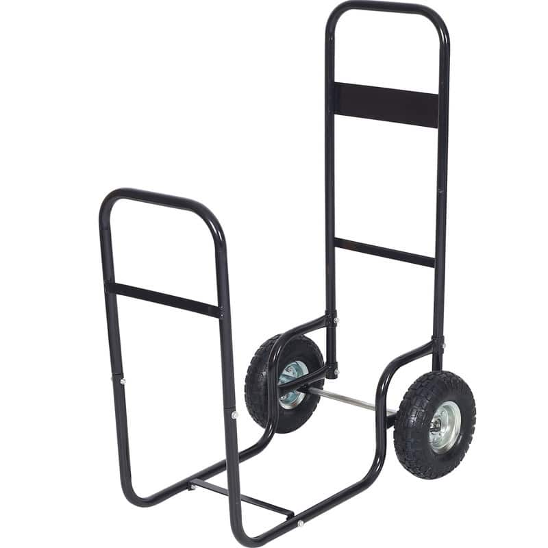 Firewood Cart Log Carrier Wood Mover Hauler Rack Rolling Dolly