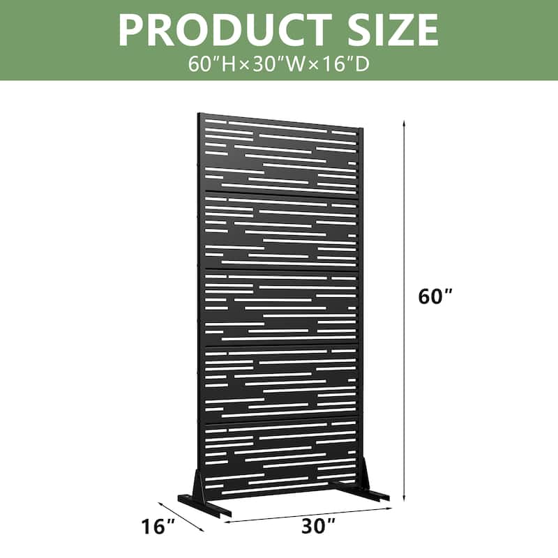 Shine Metal Privacy Screen Panel Free Standing