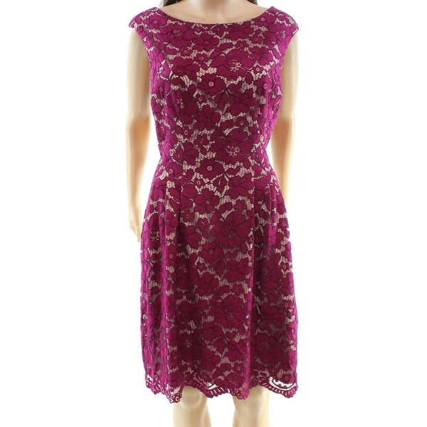 vince camuto purple lace dress