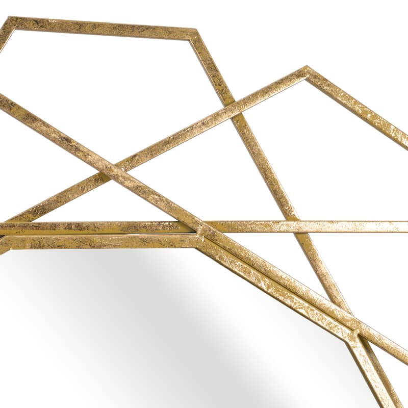 Sagebrook Home Geometric Modern Metal Wall Mirror - 36" x 2" x 35"