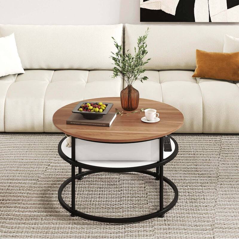 Costway 31.5” Lift Top Coffee Table with Hidden Compartment & Side - See Details